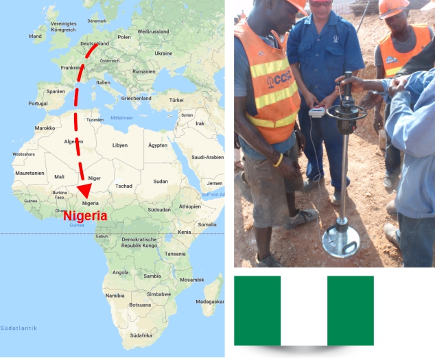 Nigeria - HMP LFG Leichtes Fallgewichtsgerät zur Ermittlung der Tragfähigkeit und der Verdichtungsqualität von Böden