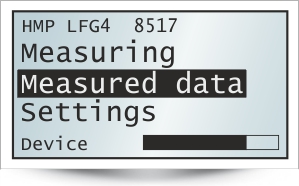 HMP LFG4 - display measured data, memory