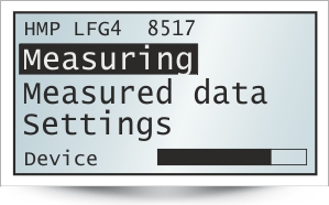 HMP LFG4 - Start Display - Start measuring