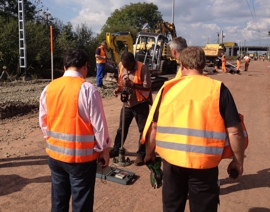 Leichtes Fallgewichtsgerät HMP LFG Einsatz bei der Rekonstruktion Bahnstrecke Magdeburg Stendal
