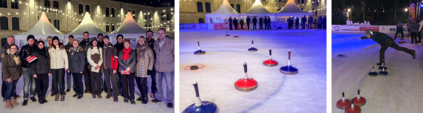 The HMP team had a lot of fun while curling!