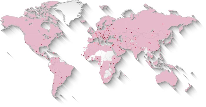 HMP Weltkarte - Statische und Dynamische Plattendruckgeräte weltweit im Einsatz