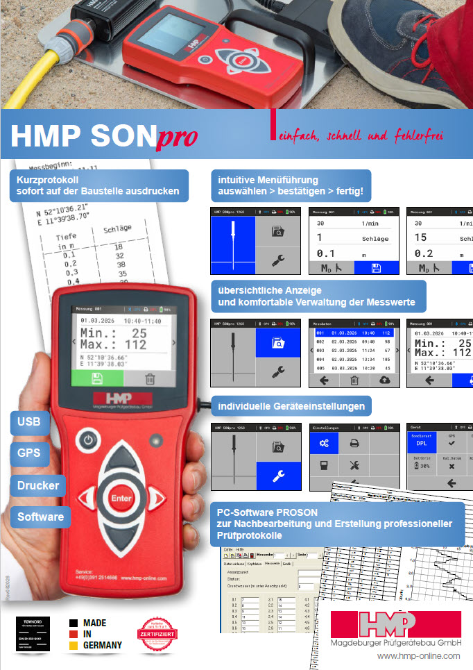 HMP SON f&uuml;r Rammsondierungen - Download Flyer