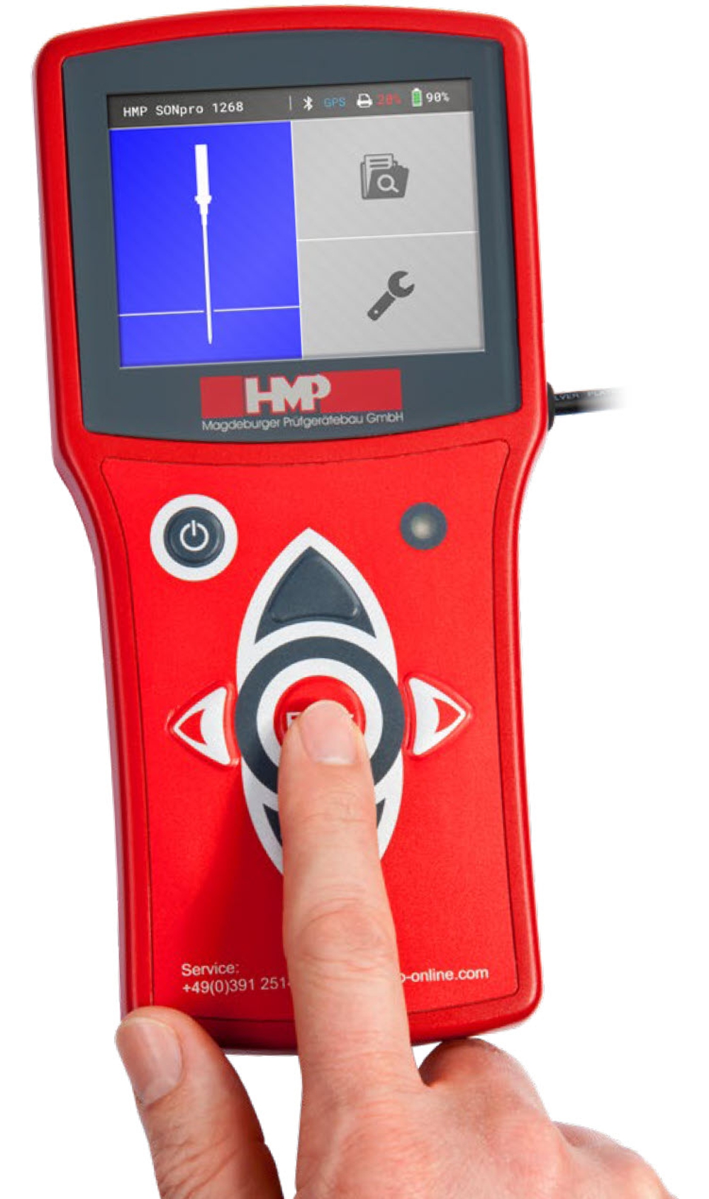 HMP SONpro - Anzeigegerät Start Fingertip - Rammsondierung Erfassunf und Auswertung mit intuitiver Bedienung