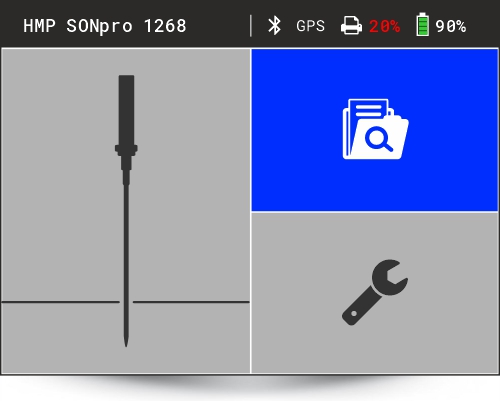 HMP SONpro - Display Messdaten, Speicher