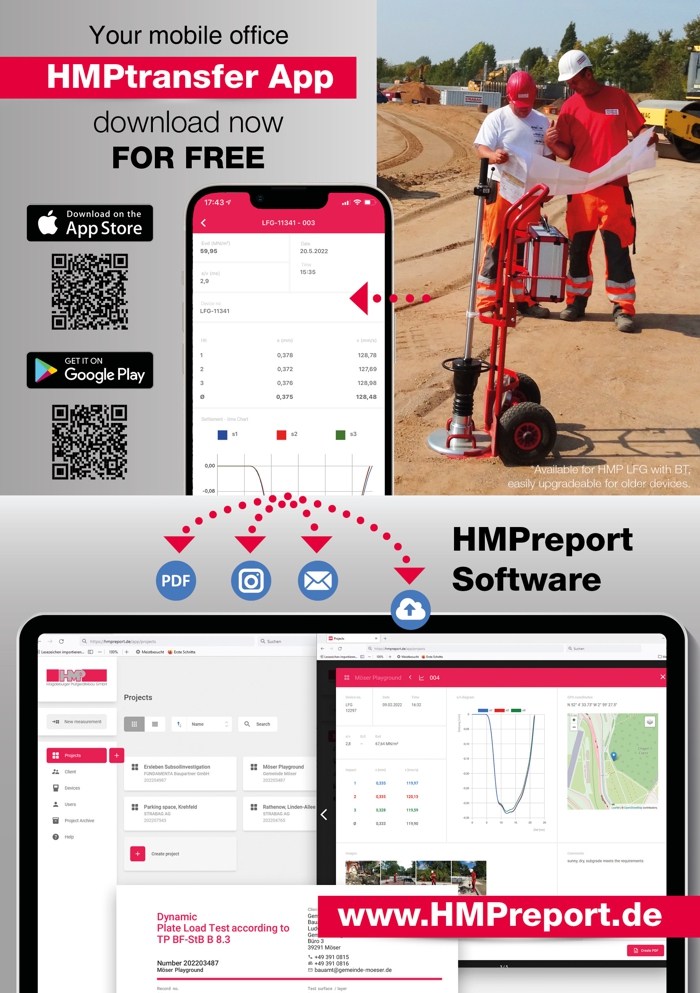 Your mobile office - HMPtransfer App and HMPreport Software