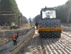 Rápida medición de la compactación alcanzada de rellenos en construcción de vías férreas de la Red ucraniana de trenes