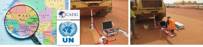 Mali, África Occidental – Placa de carga estática HMP PDG (como equipo de ensayo fiable en construcción de carreteras para determinar la capacidad de carga de la laterita en la subbase)