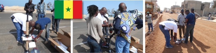 Dakar, Senegal – HMP LFG ensayo dinámico de carga con placa para determinar la compactación y capacidad de carga de suelos