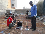 Senegal, Dakar - dynamic plate load tests by means of Light Weight Deflectometer HMP LFG